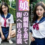 【熟女NTR】娘の制服を着て街へ出る母親│TKG