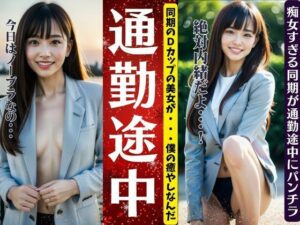 【熟女NTR】通勤途中で同期のパンチラ＆胸チラ〜ノーブラ出勤に癒やしの痴女スペシャル〜│性欲クリニック