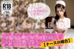 【人妻・主婦同人】きれいな人妻にコスプレさせたらとってもエロかった件【ナースの場合】│AI妄想撮影会