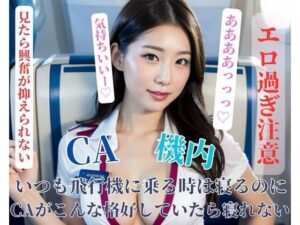 【人妻・主婦同人】いつも飛行機に乗る時は寝るのにCAがこんな格好していたら寝れない│HHH