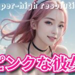 【人妻・主婦同人】ピンクヘアーな彼女・ピンク髪フェチ・着エロ【AI美女・美少女グラビア写真集】│愛の女神
