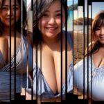 【人妻・主婦同人】楽しそうなポッチャリ熟女（海）│AIラボ