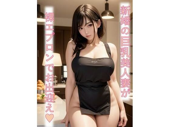 【人妻・主婦同人】新婚の巨乳美人妻が裸エプロンであなたをお出迎え！AIグラビア写真集！│夢幻イメージ