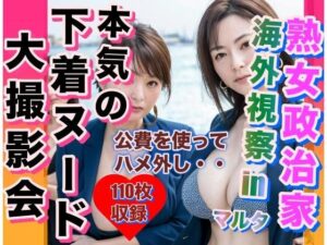 【人妻・主婦同人】熟女政治家 海外視察inマルタ下着ビキニ大撮影会│おめんこ