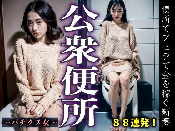 【人妻・主婦同人】【公衆便所】パチンコにハマった新妻が便所でフェラして金を稼ぎまくる!│オムニバス企画