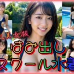 【人妻・主婦同人】はみ出しスクール水着 巨乳美女版│凹凸クラブ