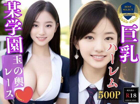 【人妻・主婦同人】【大容量作品】とある有名学園で夢の制服女子ハーレム〜玉の輿レーススタート│巨乳美女