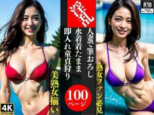 【人妻・主婦同人】人妻で筆おろし水着着たまま即入れ童貞狩り│AI美女LABO.25