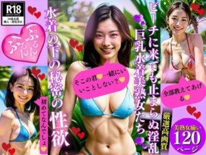【人妻・主婦同人】ビーチに来ても止まらぬ淫乱巨乳水着美熟女たち水着の下の秘密の性欲│AI美女LABO.6