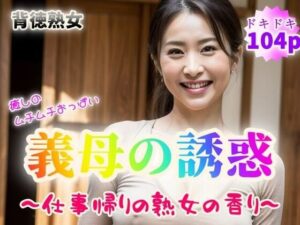 【人妻・主婦同人】【背徳熟女】癒しのムチムチおっぱい 義母の誘惑〜仕事帰りの熟女の香り〜【104p】│紐をギュッとね