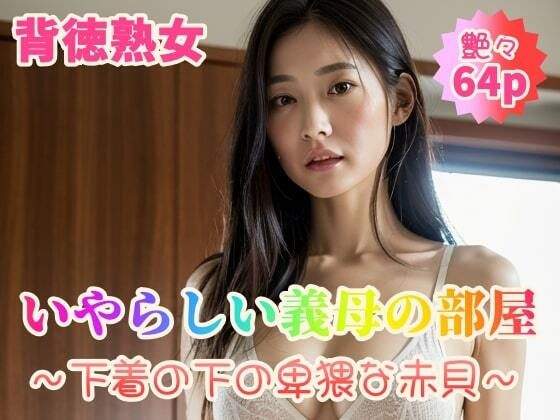 【人妻・主婦同人】【背徳熟女】いやらしい義母の部屋〜下着の下の卑猥な赤貝〜【64p】│紐をギュッとね