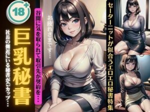 【人妻・主婦同人】巨乳秘書141連発!社長の側近にいる秘書がGカップ・・・セーターニットが似合うエロエロ特集│瞬間サファイア出版