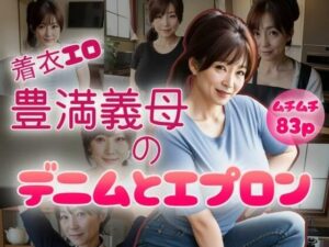 【人妻・主婦同人】【着衣エロ】豊満義母のデニムとエプロン【ムチムチの83p】│紐をギュッとね