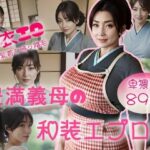 【人妻・主婦同人】【着衣エロ勃起乳首と時々陰毛】豊満義母の和装エプロン【卑猥な89p】│紐をギュッとね