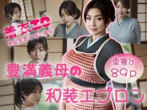 【人妻・主婦同人】【着衣エロ勃起乳首と時々陰毛】豊満義母の和装エプロン【卑猥な89p】│紐をギュッとね
