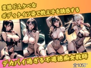 【人妻・主婦同人】変態ドスケベなボディタイツ姿で教え子を誘惑するデカパイ過ぎる不道徳痴女教師│えちえち惑星