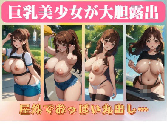 【人妻・主婦同人】巨乳美少女が大胆露出〜屋外でおっぱい丸出し…│エロ見放題タイム