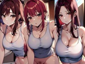 【人妻・主婦同人】タンクトップ女子とストレッチ│隙間産業