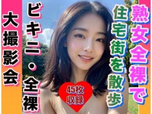 【人妻・主婦同人】熟女全裸で 閑静な住宅街を突然お散歩│変態仮面