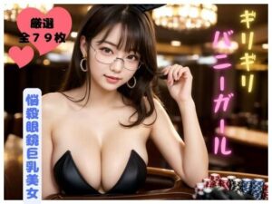 【人妻・主婦同人】ギリギリバニーガール【悩殺巨乳眼鏡美女】│妄想カメラマン