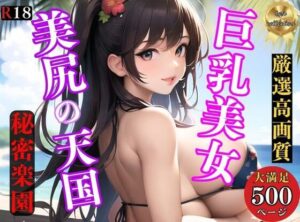 【人妻・主婦同人】【お尻の楽園】美尻ケツデ・巨乳美女が誘惑しまくる秘密のビーチでハーレム│アニメ美女