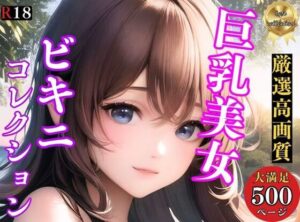 【人妻・主婦同人】【ビキニコレクション】巨乳美女のえちえちなな水着特集│アニメ美女