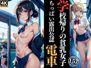 【人妻・主婦同人】学校帰りの貧乳女子 ちっぱい露出公認電車│割引OFFサークル