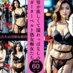 【人妻・主婦同人】男が欲しくて濡れっぱなしのガーターベルト熟女痴女たち│AI美女LABO.4