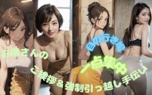 【人妻・主婦同人】お隣さんのご挨拶＆強●引越し手伝いさせられて目の行き所が一点集中│あいかつLABO