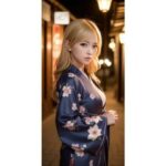 【人妻・主婦同人】金髪ブルーカラコンのギャルの彼女ができたので浴衣で花火大会に行ったんだが・・・パート1:着こなしはよくわからないけどとにかく色っぽい│カオスクッキング倶楽部