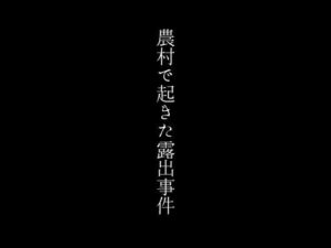 【人妻・主婦同人】農村で起きた露出事件│first impression