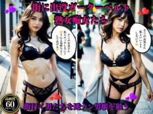 【人妻・主婦同人】街に出没ガーターベルト熟女痴女たち街行く男たちを逆ナン男根を狙う│AI美女LABO.2