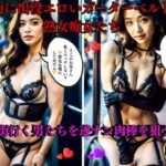 【人妻・主婦同人】街に出没エロいガーターベルト熟女痴女たち街行く男たちを逆ナン肉棒を狙う│AI美女LABO.2