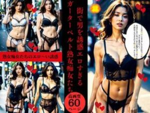 【人妻・主婦同人】街で男を誘惑エロすぎるガーターベルト熟女痴女たち│AI美女LABO.3