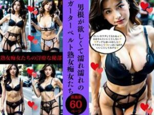【人妻・主婦同人】男根が欲しくて濡れ濡れの ガーターベルト熟女痴女たち│AI美女LABO.4