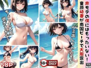 【人妻・主婦同人】可愛すぎる童顔幼妻が南国ビーチで大胆露出！│ぱこぱこ記念日