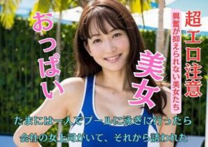 【人妻・主婦同人】たまには一人でプールに泳ぎに行ったら会社の女上司がいて、それから誘われた│C