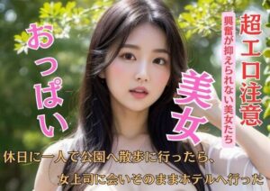 【熟女NTR】休日に一人で公園へ散歩に行ったら、女上司に会いそのままホテルへ行った│AB
