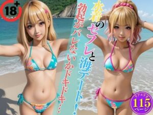 【人妻・主婦同人】水着のセフレと海デート！勃起がバレないかドキドキ…│ウインナー大好き美女
