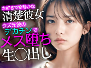 【人妻・主婦同人】本好きで物静かな清楚彼女、クズ元彼のデカチンでメス堕ちして生中出しSEX【CG集】│性なる夜