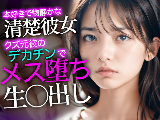【人妻・主婦同人】本好きで物静かな清楚彼女、クズ元彼のデカチンでメス堕ちして生中出しSEX【CG集】│性なる夜