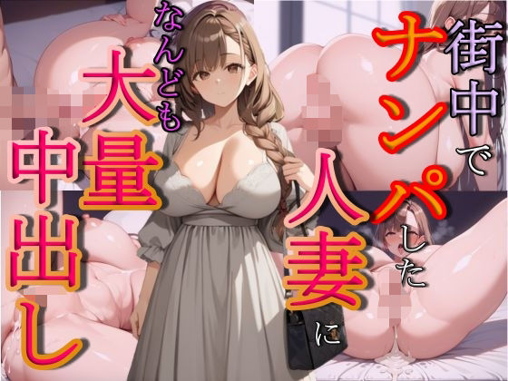【人妻・主婦同人】街中でナンパした人妻に何度も大量中出し│謎の光