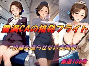 【人妻・主婦同人】豊満CAの挑発フライト 視線を逸らせない夜間便│AI幻想工房