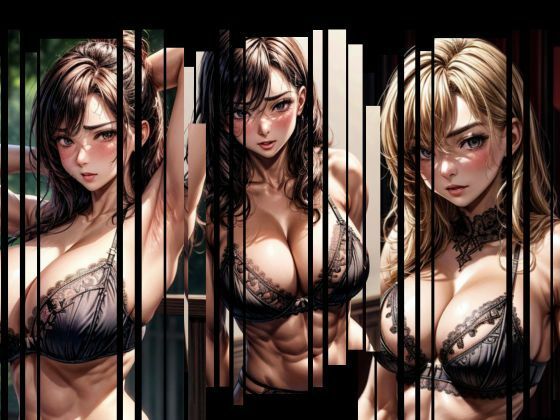 【人妻・主婦同人】恥ずかしげな爆乳ムキムキ下着のお姉さん│AIイラストラボ