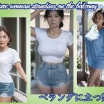 【人妻・主婦同人】【AI】ベランダに立つ熟女│熟女コレクション