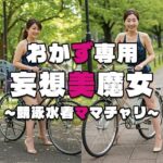 【人妻・主婦同人】【おかず専用】妄想美魔女〜競泳水着ママチャリ1〜│AI美魔女
