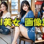 【人妻・主婦同人】【AI美女画像集】カフェにいる綺麗なニットお姉さん編 たっぷり153ページ！│AI美女制作工房