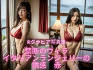【熟女NTR】AIグラビア写真集   禁断のヴィラ  イタリアンランジェリーの誘惑  赤│BAI Publishers
